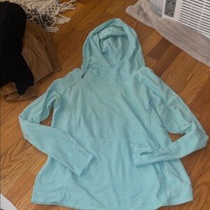 New Balance Light Blue Hooded Women's Top